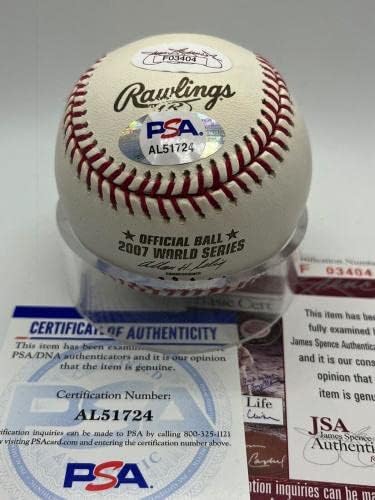 Clay Buchholz Red Sox İmzalı İmza 2007 Dünya Serisi Beyzbol PSA DNA JSA İmzalı Beyzbol Topları