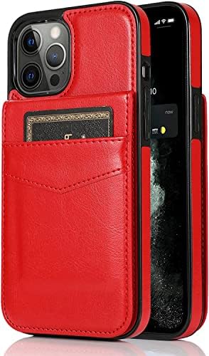 SDUTIO Cüzdan iphone için kılıf 14/14 Artı / 14 Pro / 14 Pro Max, Premium Deri İnce Case Arka kart tutucu ile [2 Kickstand