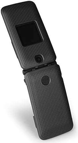 Nakedcellphone Alcatel için kılıf Gitmek Flip V, [Siyah] Koruyucu Snap-On Kapak [Izgara Doku] Alcatel için Gitmek Flip, MyFlip