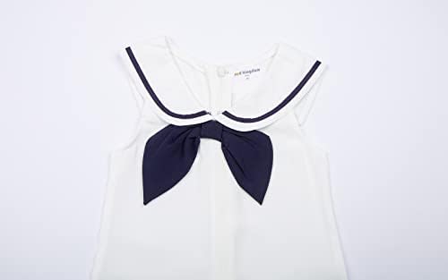 Çamur Krallık Küçük Kızlar Denizcilik Denizci Elbise Yaz Kolsuz Pilili okul üniforması