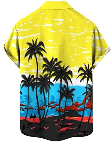 Apfopard Hawaii Gömlek Kadınlar için Hawaii Bluz Kısa Kollu Gömlek Plaj Funky Pockt Baskılı Gevşek Fit Yaz Üstleri Tshirt
