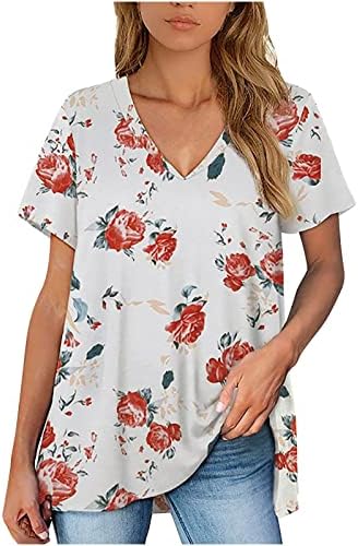 Yaz Sonbahar Dantel pamuklu bluz Bayan Kısa Kollu Çiçek Grafik Seksi Casual Gevşek Fit Bluz Gömlek Bayanlar BF