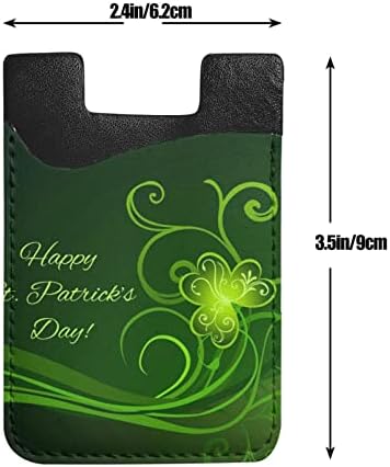 Mutlu aziz patrick Günü telefon kılıfı kart tutucu, PU Deri Kendinden Yapışkanlı KİMLİK kredi kartı kılıfı için 2.4x3. 5