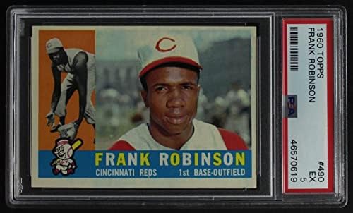 1960 Topps 490 Frank Robinson Cincinnati Kırmızıları (Beyzbol Kartı) PSA PSA 5.00 Kırmızılar