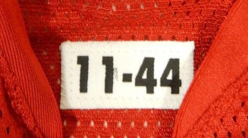 2011 San Francisco 49ers Boş Oyun Kırmızı Forma Verildi Reebok 44 DP24131 - İmzasız NFL Oyunu Kullanılmış Formalar