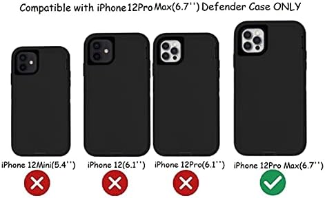 2 Paket Kılıf Kemer Klipsi Değiştirme ile uyumlu OtterBox Defender Serisi Kılıf Apple iPhone 12 Pro Max (6.7) SADECE (Sadece