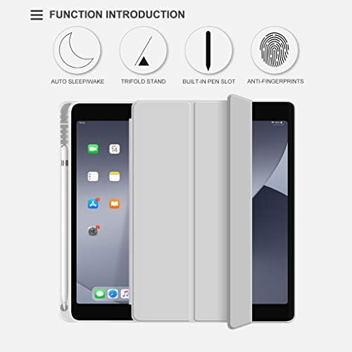 Aoub iPad kılıfı 9th/8th/7th Nesil 10.2 inç, Otomatik Uyku / Uyandırma İnce Hafif Üç Katlı Standı Akıllı Kapak, yumuşak TPU