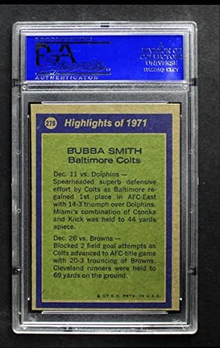 1972 Topps 278 Tüm Profesyonel Bubba Smith Baltimore Colts (Futbol Kartı) PSA PSA 8.00 Colts Michigan St