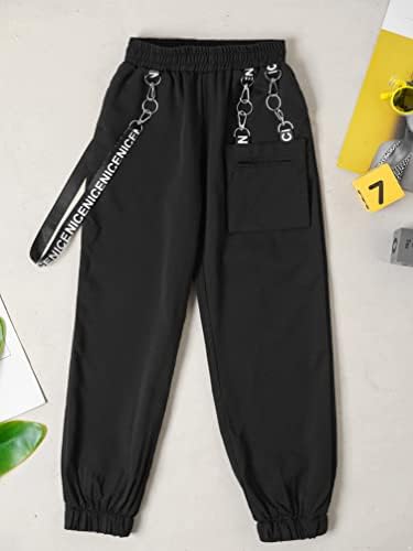 Linjinx Çocuk Kız Hip Hop Dans Elbise 2 ADET Kırpma Üst Kargo Pantolon Setleri Aktif Kıyafetler Eşofman Streetwear