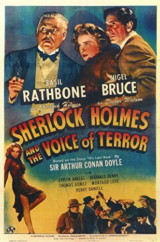 Sherlock Holmes ve Terörün Sesi 1942 Film 11 x 17 inç Mini Poster sm