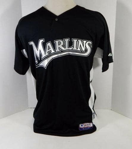 2007 Florida Marlins Henry Owens 77 Oyun Kullanılmış Siyah Forma BP ST XL DP14344 - Oyun Kullanılmış MLB Formaları
