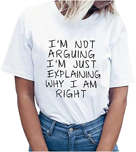 Mektuplar Baskı T-Shirt Kadınlar için Kısa Kollu Casual Grafik Tees Tops anneler Günü Gömlek Hediye Yaz Gevşek Fit Bluz