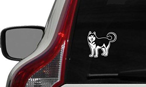 Köpek Sibirya Husky Sürüm 1 Araba Vinil Sticker Çıkartması Tampon Sticker Oto Arabalar Kamyonlar için Ön Cam Özel Duvarlar