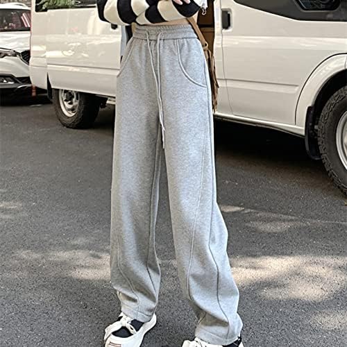 Spor Sweatpants Kadınlar Yüksek Sokak Spor ve Eğlence Troousers Pantolon Knickers fitness pantolonları Yumuşak Siyah Ter