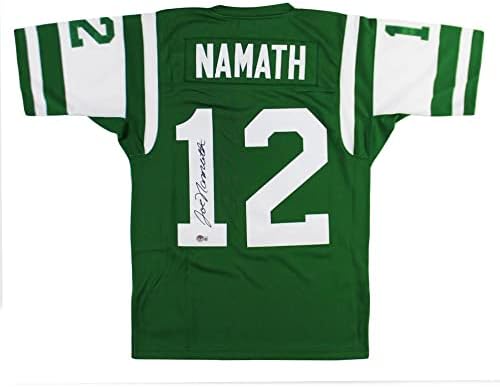 Joe Namath İmzalı New York Jets Mitchell & Ness Otantik Yeşil Forma-İmzalı NFL Formaları