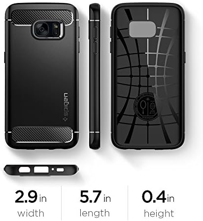 Samsung Galaxy S7 Kılıfı () için Tasarlanmış Spigen Sağlam Zırh - Siyah