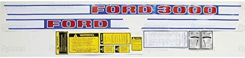 Ford 3000 Gazlı Traktör '68-75 için Komple Çıkartma Kiti