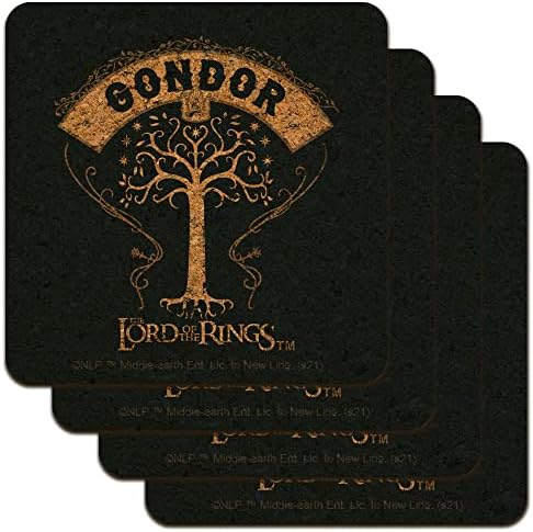 Yüzüklerin Efendisi Gondor Ağacı Düşük Profilli Yenilik Mantar bardak altlığı takımı