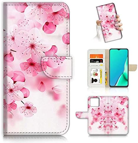 ıphone 14 Pro Max için Tasarlanmış Flip Cüzdan Telefon Kılıfı, A22013 Çiçek Kiraz Çiçeği 22013