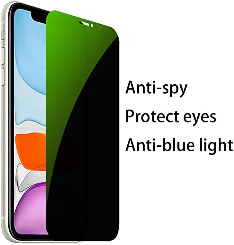 BWEDXEZ 3 Paket Anti-Mavi Gizlilik Temperli Cam için Uygun iPhone XR / iPhone 11 Anti-Casus Ekran Koruyucu Anti-Gözetleme