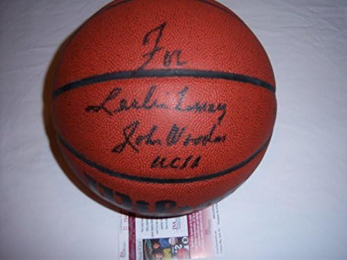 John Wooden Ucla Bruins, Hof'tan Leslie'ye Jsa / coa İmzalı Basketbol-İmzalı Kolej Basketbolları