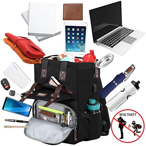 FALANKO Seyahat Laptop Sırt Çantası, doktor Öğretmen İş RFID Anti Hırsızlık Dayanıklı Dizüstü Sırt Çantası USB Şarj Portu