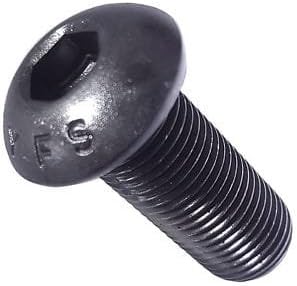Soket Düğme başlı vida, 4-40x1 / 4, Alaşımlı çelik, Siyah Oksit, Altıgen soket (Miktar: 100) Kaba dişli, 4 altıgen Allen