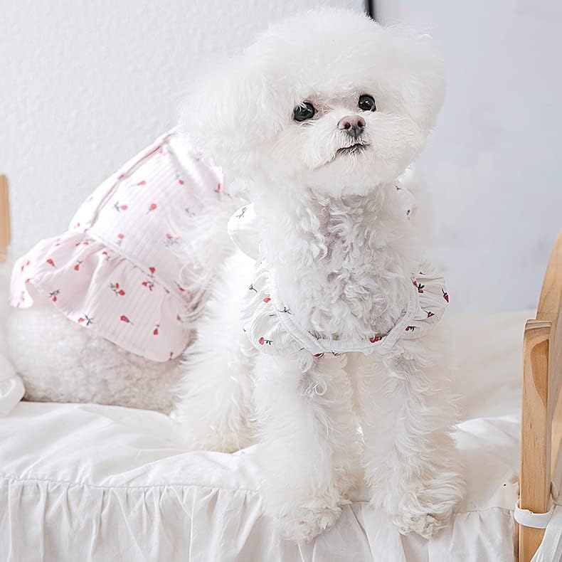 Köpek Kedi Gül Askı Elbise Çiçek Köpek Etek Zarif Köpek Kıyafeti Kedi Elbise için Parti Düğün Doğum Günü Köpek Giyim yaz