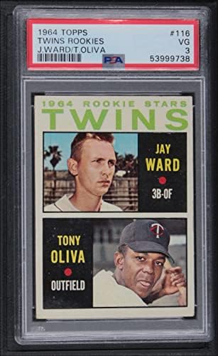 1964 Topps 116 İkizler Çaylaklar Tony Oliva / Jay Ward Minnesota ikizleri (Beyzbol Kartı) PSA PSA 3.00 ikizler