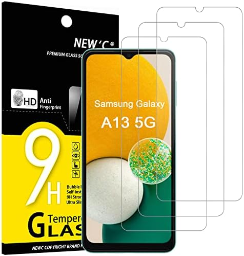 NEW'C [3 Paket] Samsung Galaxy için Tasarlanmış A13 5G, Ekran Koruyucu Temperli Cam, Anti Scratch, Kabarcık Ücretsiz, Ultra