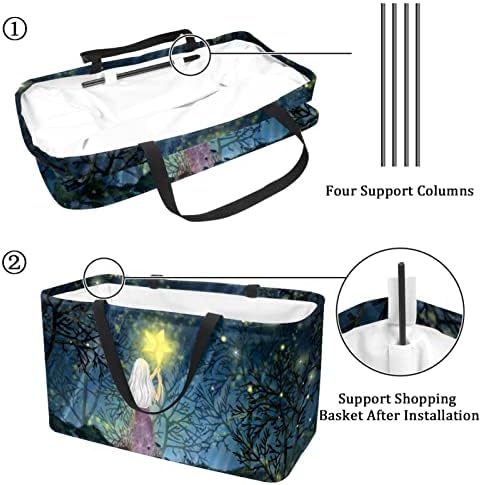Alışveriş Sepeti Unicorn Alışveriş Çantaları Suya Dayanıklı alışveriş çantası Katlanabilir Ağır Tote Çanta 22.0x12. 6x11.