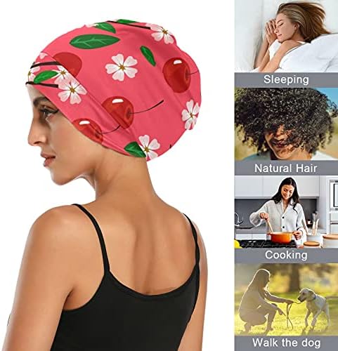 Bir Tohum İş Kap Uyku Şapka Bonnet Beanies Kiraz Çiçek Çiçekler Kadınlar için Saç Şapkalar Gece Şal
