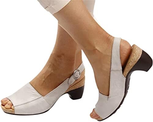 Anıywn kadın Zarif Kare Ayak Düşük Blok Tıknaz Topuklu Sandalet Yaz Burnu açık Ayak Bileği kemerli elbise Pompa Ayakkabı