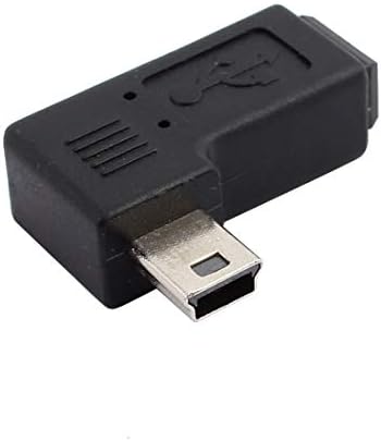 Aexit Sol Açılı Flaş Aksesuarları 90 Derece Mini USB 5-Pin Erkek 5-Pin dişi adaptör Yüzük Adaptör Konnektörü
