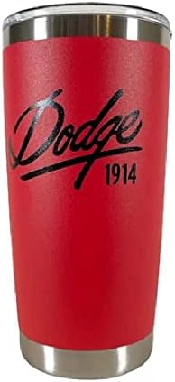 Dodge 1914 Klasik Senaryo Logosu Yalıtımlı 20 oz Seyahat Kahve Kupası-Kırmızı