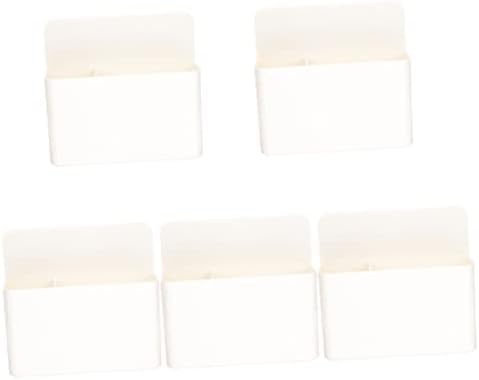 Cabilock 10 adet Beyaz Tutucu Kapak Modern Aksesuarlar ve Raf İşaretleyici Çamaşır Dekor Konteyner Metal Odaya Monte Çöp