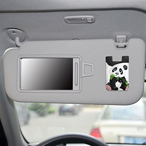 Sevimli Panda telefon kılıfı kart tutucu, PU Deri Kendinden Yapışkanlı KİMLİK kredi kartı kılıfı için 2.4x3. 5 İnç Akıllı