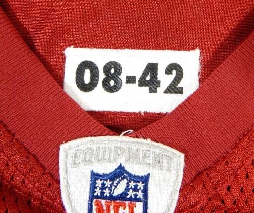 2008 San Francisco 49ers Reggie Smith 31 Oyunu Yayınlandı Kırmızı Forma 42 DP28533-İmzasız NFL Oyunu Kullanılmış Formalar