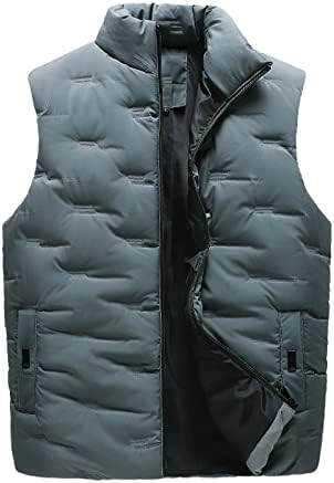 ADSSDQ Erkek Yelek Giyim, kayak Artı Boyutu Palto Adam Güzel Tankları Kış Düz Renk Yumuşak Mont Mock Boyun Kalın