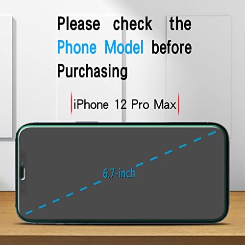 Slanku [3 Paket için Tasarlanmış iPhone 12 Pro Max Temperli Cam Ekran Koruyucu, HD Ekran Koruyucu Film, Destek Parmak İzi