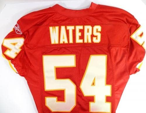 2002 Kansas City Chiefs Brian Waters 54 Oyunu Yayınlandı Kırmızı Forma 48 DP34654-İmzasız NFL Oyunu Kullanılmış Formalar
