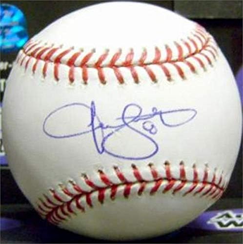Jason Bartlett imzalı beyzbol (OMLB Oklahoma Sooners Minnesota Twins TB Rays AL All Star 2009) - İmzalı Beyzbol Topları