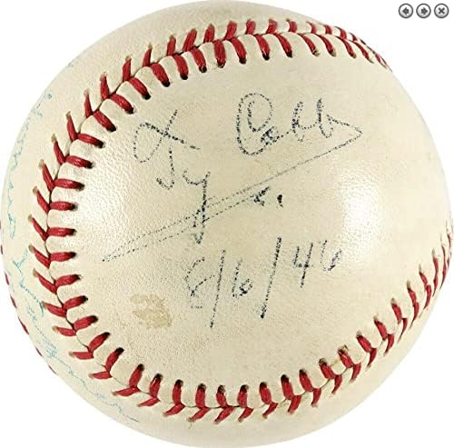 Ty Cobb & Honus Wagner 1946 İmzalı Çift İmzalı Beyzbol PSA / DNA 175673-İmzalı Beyzbol Topları