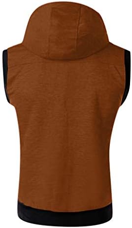 Ymosrh erkek Tank Top Moda Yaz Rahat Kapüşonlu Renk kısa kollu t-shirt Üst Bluz Kolsuz Gömlek Erkekler için