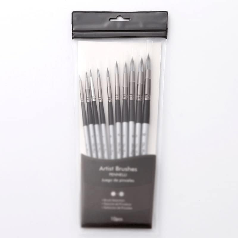 WENLII 10 Sanat Suluboya Fırçaları Düz Yağ Fırçası boya seti Fırça Kalem Gibi cetvel kalemi Sanat Malzemeleri