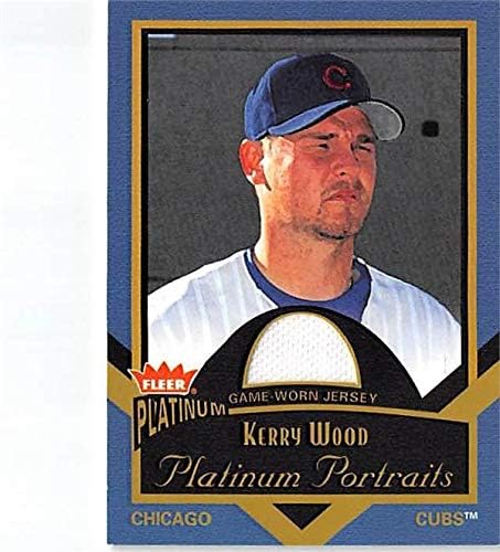 Kerry Ahşap oyuncu yıpranmış forması parça beyzbol kartı (Chicago Cubs) 2001 Polar Platin PPKW-MLB Oyun Kullanılmış Formalar