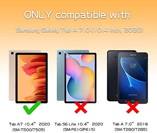 CASZONE Samsung Galaxy Tab A7 10.4 SM-T500/T505/T507 Kılıf 2020,Ekran Koruyucu ile Tam Vücut Sağlam Kılıf, 360°Dönen Kickstand