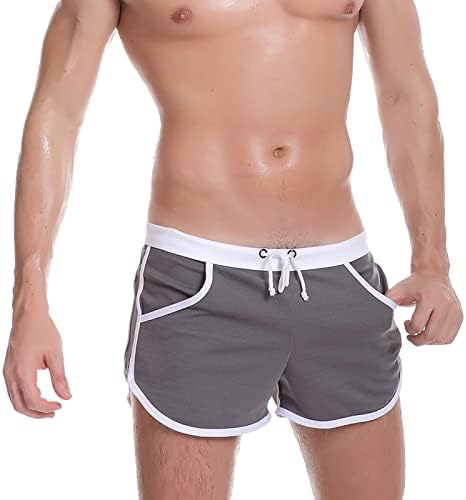 Erkek Yaz Şort Spor ARO-Pantolon Şort Boksörler Gevşek Nefes plaj pantolonları Dahili Çanta Şort