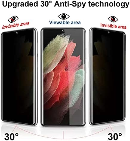 [2 Paket] Samsung Galaxy Note 20 Ultra 5G için Gizlilik Ekran Koruyucu 6.9 inç Temperli Cam, Anti-casus, Kabarcık Yok, 9H