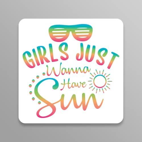 Kızlar Sadece Güneş Plajına Sahip Olmak İster (2 Paket) vinil çıkartma-Araba Kamyon Van SUV Pencere Duvar Kupası Dizüstü